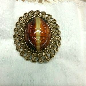 Vintage Jeanne Scarab Brooch